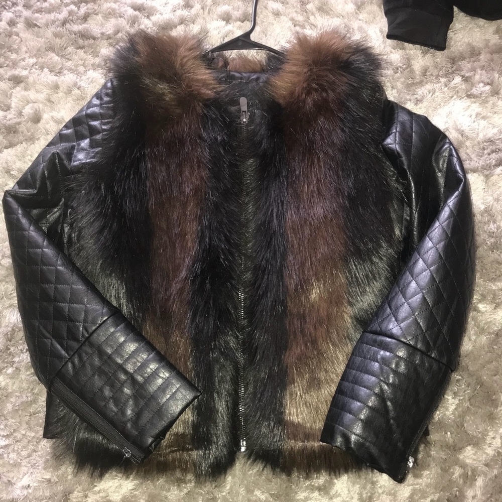 LEATHER FAUX JACKET